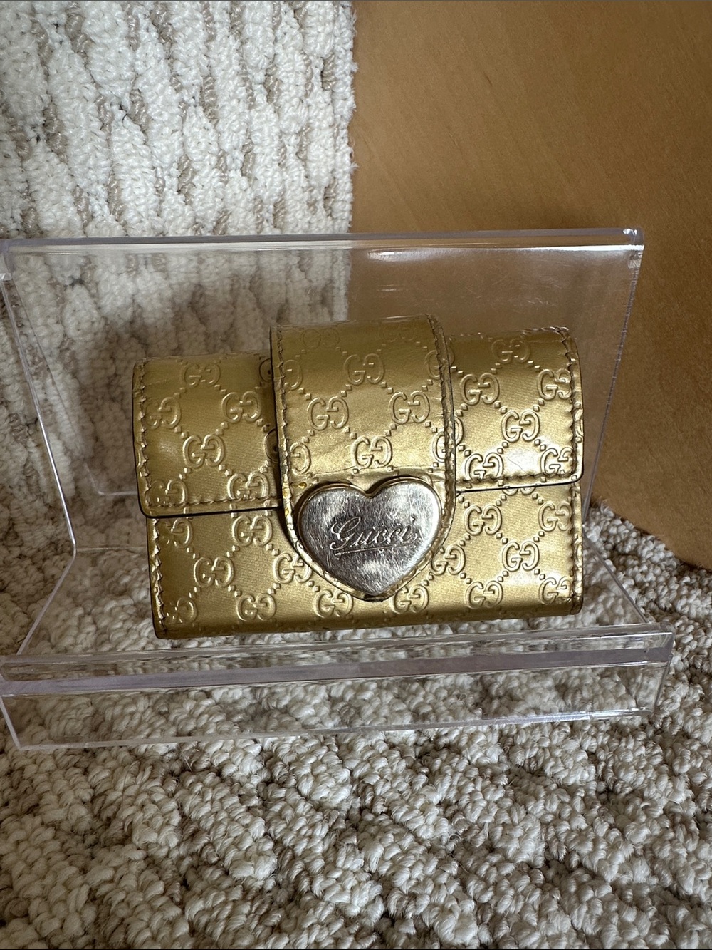 Gucci Guccissima leather 6-ring key case